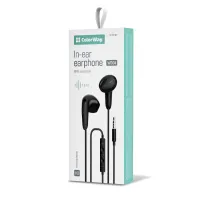 Навушники ColorWay 3.5 mm Wired Earphone Sound Wave Black (CW-WD04BK) - 2