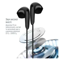 Навушники ColorWay 3.5 mm Wired Earphone Sound Wave Black (CW-WD04BK) - 4