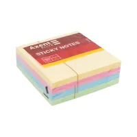 Папір для нотаток Axent з клейким шаром Асорті пастельних кольорів 75х75мм, 250 аркушів (D3350) - Зображення 2
