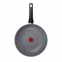 Сковорода Tefal ВОК Hard Stone 28 см, алюміній, бакеліт, сірий (D4561932) - 2