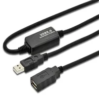 Дата кабель USB 2.0 AM/AF 10.0m active Digitus (DA-73100-1) - 1