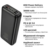 Батарея універсальна HOCO 30000mAh Apollo PD/65W QC/3.0 Black (DB81 / 714720) - Зображення 5