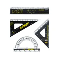 Линейка Kite набор: линейка 15 см, 2 угольника, транспортир DC Comics (DC25-282) - Изображение 1