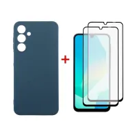 Чохол до мобільного телефона Dengos Samsung Galaxy A16 Carbon + glass 2pcs (Blue) (DG-CTG2P-07) - 1