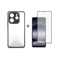 Чохол до мобільного телефона Dengos Kit Xiaomi Redmi Note 14 5G case Matte + glass (Black) (DG-KM-127) - 1