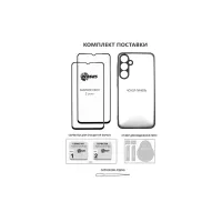 Чохол до мобільного телефона Dengos Kit Samsung Galaxy A36 5G Soft + glass (Black) (DG-KM-140) - 5