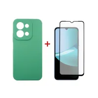 Чохол до мобільного телефона Dengos Soft Kit for Xiaomi Redmi 15C case + glass Mint (DG-KM-167) - 1
