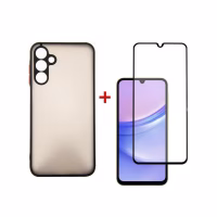 Чохол до мобільного телефона Dengos Kit for Samsung Galaxy A25 5G case + glass (Black) (DG-KM-65) - Image 1