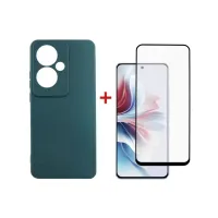 Чохол до мобільного телефона Dengos Oppo Reno 11F + glass Green (DG-KM-96) - 1