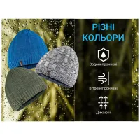 Водонепроникна шапка Dexshell Heathered Rib Knit Beanie Onesize 56-58 см хакі (DH32405SSN) - Зображення 2