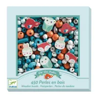 Набір для творчості Djeco з дерев'яними намистинами Маленькі тварини (DJ09807) - 2