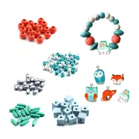 Набір для творчості Djeco з дерев'яними намистинами Маленькі тварини (DJ09807) - 1