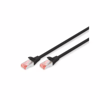 Патч-корд 0.25м, CAT 6 S-FTP, AWG 27/7, LSZH, Black Digitus (DK-1644-0025/BL) - Image 1