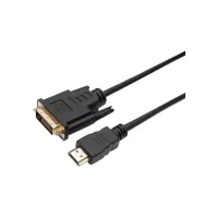 Кабель мультимедійний HDMI M to DVI M 1.8m 24+1pin Dynamode (DM-CL-HDMI-DVI-1.8M) - 1