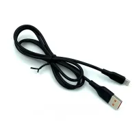 Дата кабель USB 2.0 AM to Micro 5P 1.0m 2.4A silicone black Denmen (DM-D01V-BK) - 4