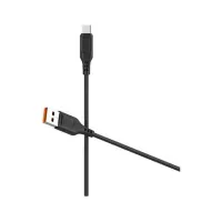 Дата кабель USB 2.0 AM to Micro 5P 1.0m 2.4A silicone black Denmen (DM-D01V-BK) - 1