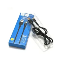 Дата кабель USB 2.0 AM to USB-C 1.0m 2.4A silicone black Denmen (DM-D42T-BK) - 3