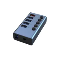 Концентратор Dynamode 5 ports USB3.0 to 4*USB3.0+2.4А Power Adapter 2.5A/12V (DM-UH-P405-G) - 1