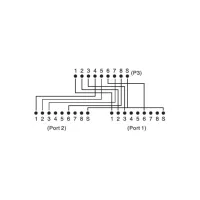 Розгалужувач Digitus витой пары, STP, cat.5e, 1x2RJ-45 (DN-93904) - 2