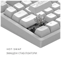 Клавіатура Dark Project ALU81 Terra Nostra PBT RGB Mech G3MS Moonstone White (DPKB_NOSTRA_81_ANSI_WHITE_UA) - 8