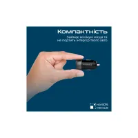 Зарядний пристрій Promate drivegear-pd33 USB-C PD33W + USB-A QC3.0 Black (drivegear-pd33) - Зображення 5