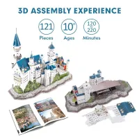 Пазл Cubic Fun Тривимірна головоломка-конструктор National Geographic Замок Нойшванштайн (DS0990h) - 2