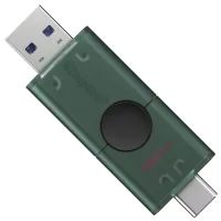 USB флеш накопичувач Kingston 128GB DataTraveler Duo USB 3.2 / Type-C Black/Green (DTDEG2/128GB) - Зображення 2