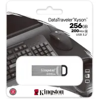 USB флеш накопичувач Kingston 256GB DT Kyson Silver/Black USB 3.2 (DTKN/256GB) - 4