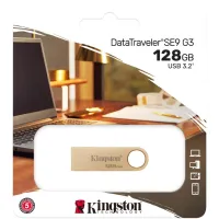 USB флеш накопичувач Kingston 128GB DataTraveler SE9 G3 Gold USB 3.2 (DTSE9G3/128GB) - 6