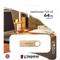 USB флеш накопичувач Kingston 64GB DataTraveler SE9 G3 Gold USB 3.2 (DTSE9G3/64GB) - 6