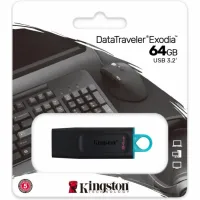 USB флеш накопичувач Kingston 64GB DataTraveler Exodia Black/Teal USB 3.2 (DTX/64GB) - 5