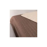 Покривало Viluta стьобане двустороннє Дует Шоколадно-ванільний 210х240 (duet_shokvanil_210x240) - 4