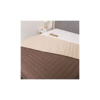 Покривало Viluta стьобане двустороннє Дует Шоколадно-ванільний 210х240 (duet_shokvanil_210x240) - 5