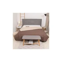 Покривало Viluta стьобане двустороннє Дует Шоколадно-ванільний 210х240 (duet_shokvanil_210x240) - 1