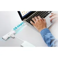 Концентратор D-Link USB-C 10-in-1 2xHDMI + 1xRJ45 1000Mbps + 2xUSB-C + USB 3.1 + USB 3.0 + SD + TF silver (DUP-A01) - Зображення 2