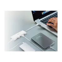 Концентратор D-Link USB-C 10-in-1 2xHDMI + 1xRJ45 1000Mbps + 2xUSB-C + USB 3.1 + USB 3.0 + SD + TF silver (DUP-A01) - Зображення 5