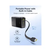 Батарея универсальная Baseus EnerFill FC51 Bipow2 Pro 30000mAh 22,5W build cab.USB-C black (E0028100) - Изображение 8