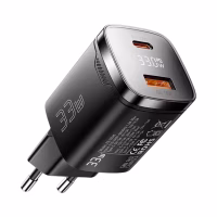 Зарядний пристрій 1xUSB-C + 1xUSB 33W GaN black Essager (ECT33W-GMB01-Z) - Image 2