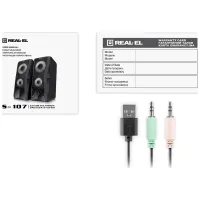Акустична система REAL-EL S-107 USB Black (EL121100017) - 11