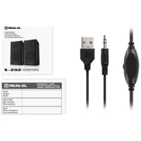 Акустична система REAL-EL S-202 USB Black (EL121200019) - 8
