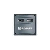 Мережевий фільтр живлення REAL-EL RS-8F USB CHARGE 3m, black (EL122300004) - 2