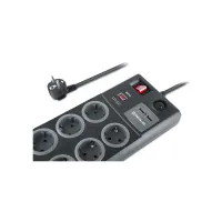 Мережевий фільтр живлення REAL-EL RS-8F USB CHARGE 3m, black (EL122300004) - 10