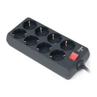 Мережевий фільтр живлення REAL-EL RS-8 Protect 5m, black (EL122300024) - 1