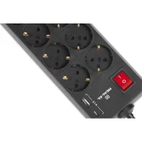 Мережевий фільтр живлення REAL-EL RS-PROTECT 805 1.8m, black (EL122300042) - 7