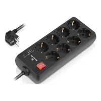 Мережевий фільтр живлення REAL-EL RS-PROTECT 805 3m, black (EL122300043) - 2