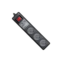 Мережевий подовжувач REAL-EL RS-3 USB CHARGE 1.8m, black (EL122500001) - 4