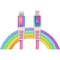 Дата кабель USB-C to Lightning 1.0m MFI Rainbow REAL-EL (EL123500054) - 1