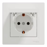 Розетка Schneider Electric ASFORA з кришкою, біла (EPH3100121) - Image 1