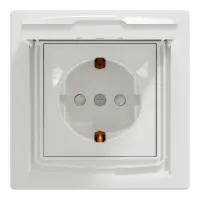 Розетка Schneider Electric ASFORA з кришкою IP44, біла (EPH3100321) - 1