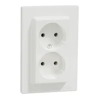Розетка Schneider Electric ASFORA без заземлення подвійна біла (EPH9700121) - Изображение 2